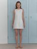Elssibeui Stitched Pocket Mini Dress_Ivory