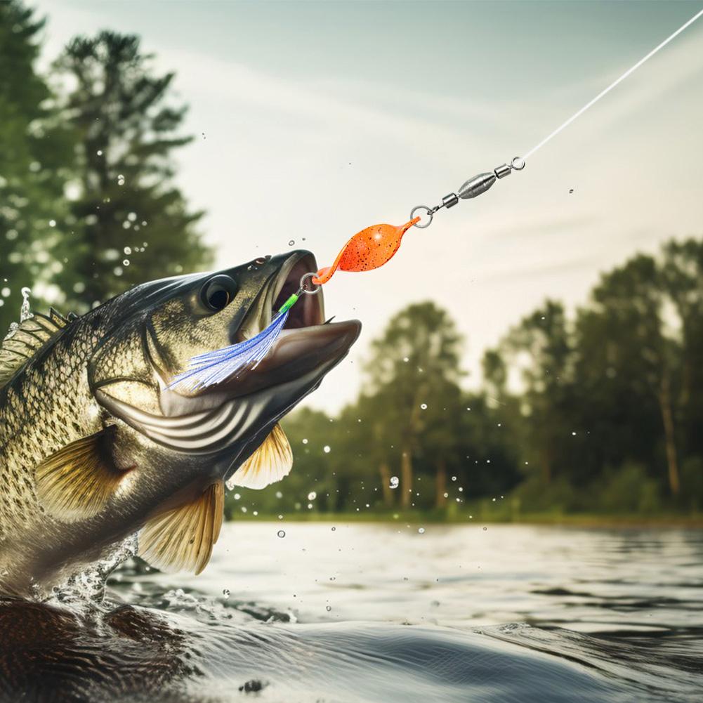 10Pcs Fishing Spoons Lures Kit Trout Baits with Storage Case Fishing Twist Spinners with Barbed Hook for Bass Salmon Pike Perch