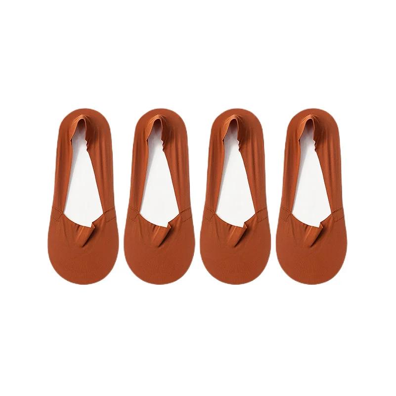 4 Pairs Women Socks High Quality Matching Casual Socks Summer Thin Cotton Bottom Non-slip Invisible Low Short Socks Breathable