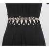 Mei Heavy Industry Sparkling Rhinestone Love Heart Chain Belt Bag - Trendy Nightclub Style