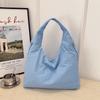 Simple Multi-Pocket Nyl Shoulder Bags for Women Large Capacity Ladies Hobos Tote Bag Solid Color Portable Female Handbags