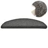 Step Mats 15 pcs 56 x 17 x 3 cm Dark Grey Semi Round