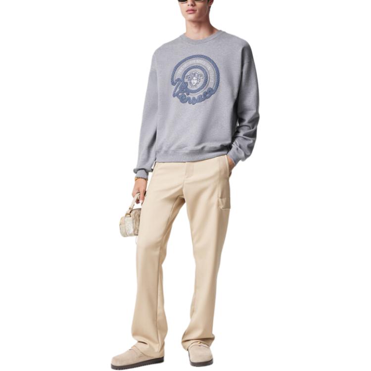 Versace Medusa-embroidered cotton sweatshirt 1013969-1A09916-1E100