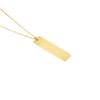 Laser Engraved Stainless Steel Bar Pendant Necklace - Versatile Clavicle Chain for Couples