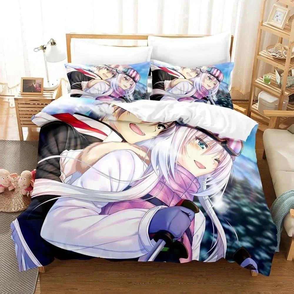 New 3d Print Anime Kawai Young Girls Amakano Beding Set Single Twin Ful Quen King-Sized Dimensionsd Dimensions Bed Linen Set Adult People Kid Bedrom