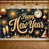 Holiday Banner Champagne Glass Party Backdrop Celebration Banner Festive Festive Banner For Indoor Party Office Celebration