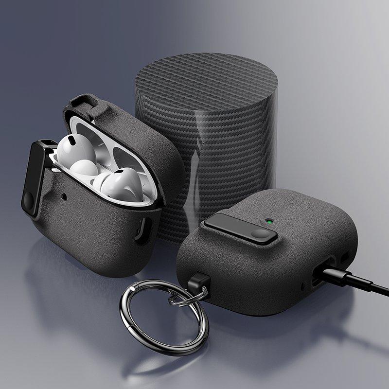 (Sandstone) New Case for Airpods 4th Generation Rugged Protection with Secure Lock for Airpods 4/Pro 2/Pro Case with Cleaner Pen