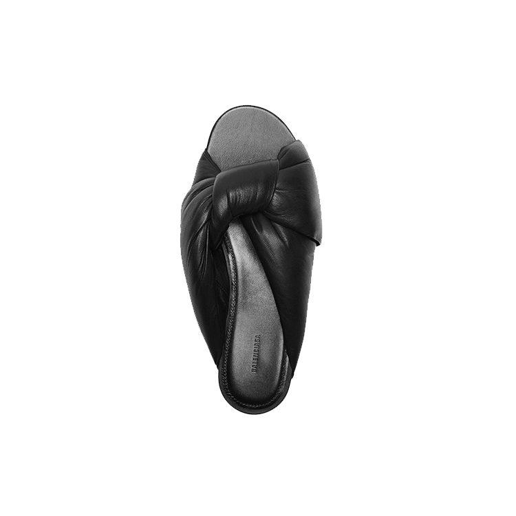 Balenciaga Drapy Flat Sandals 'Black' Women's 636576WA2M01000