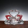 Light Luxury Crystal Swan Ornaments -encrusted Glass Swans Swan Figurines  Indoor Foyer
