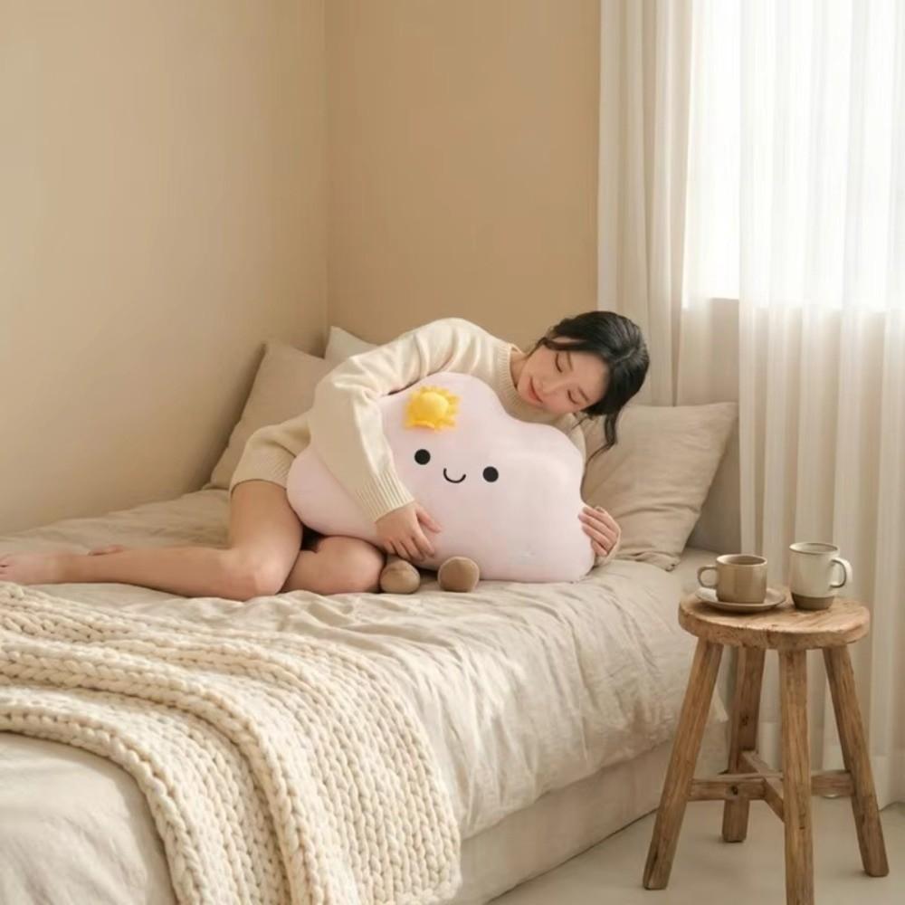 White Blue Pink Stuffed Simulation Pillow Fluffy Soft Sofa Cushion Soft Cloud Plush Toy Sofa