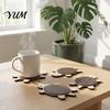 Butterfly And Turtle Shaped Coasters Turtle/Butterfly Wooden for Coffee Mugs Tea Cups, Heat Resistant Rustic Kitchen Table Decor Mats, Insulation Pad