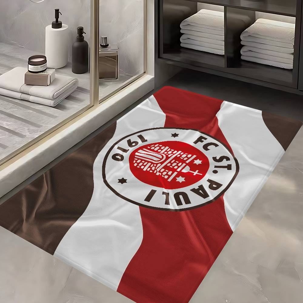 F-FC S-St. P-Pauli Bathroom Mat Anti-slip Absorb Water Long Strip Cushion Bedroon Mat Hotel Decor Mat