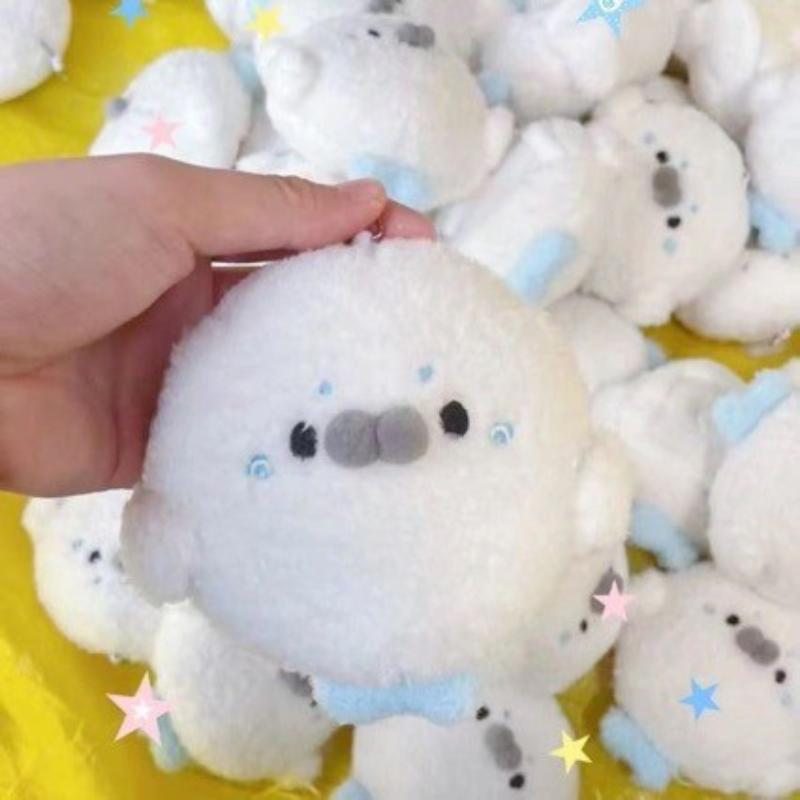 

Кавайные плюшевые игрушки морских животных Веселая креативная кукла-тюлень Подвеска Украшения для автомобиля Декор для рюкзака Рождественский подарок A1