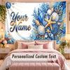 Fish Ocean (199) Theme Wall Tapestry Customized With Name Text Personalized Hanging Tapestry For Bedroom Living Room Decor
