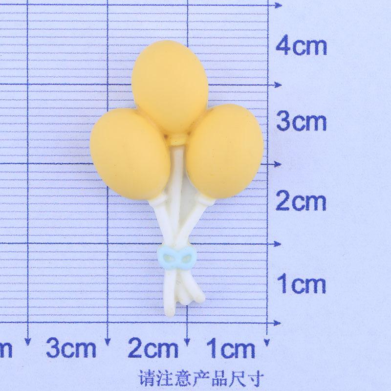6 Pcs New Kawaii Cartoon Colored Balloons Series Resin Scrapbook Diy Decorative Hair Clip, Pendant Jewelry Parts A96