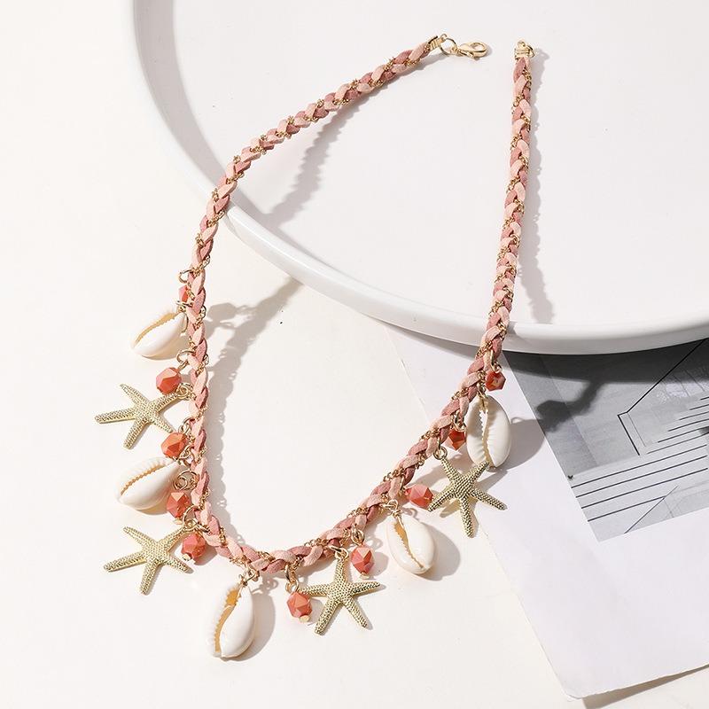 Handmade Seashell Starfish Beach Vacation Necklace For Women