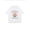 Übergroßes Damen-Kurzarm-T-Shirt mit Amsterdam "bloemenmarkt" Rosa Tulpe & "Netherlands" Textdruck