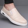 Leather shoes men's spring leather business dress small leather shoes foreign trade casual soft leather soft sole British loafers