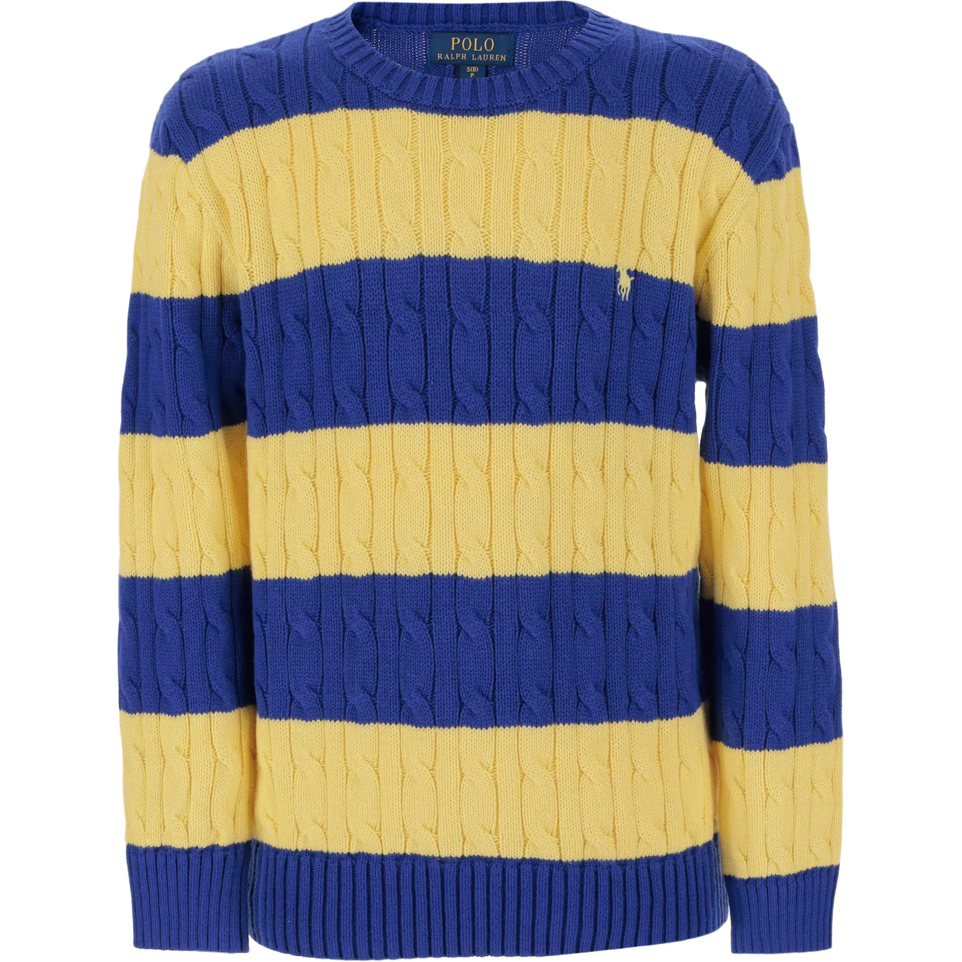 

Детский свитер Polo Ralph Lauren с вышивкой логотипа, в полоску, цветной блок, с длинным рукавом, синий, 322861966-008 L
