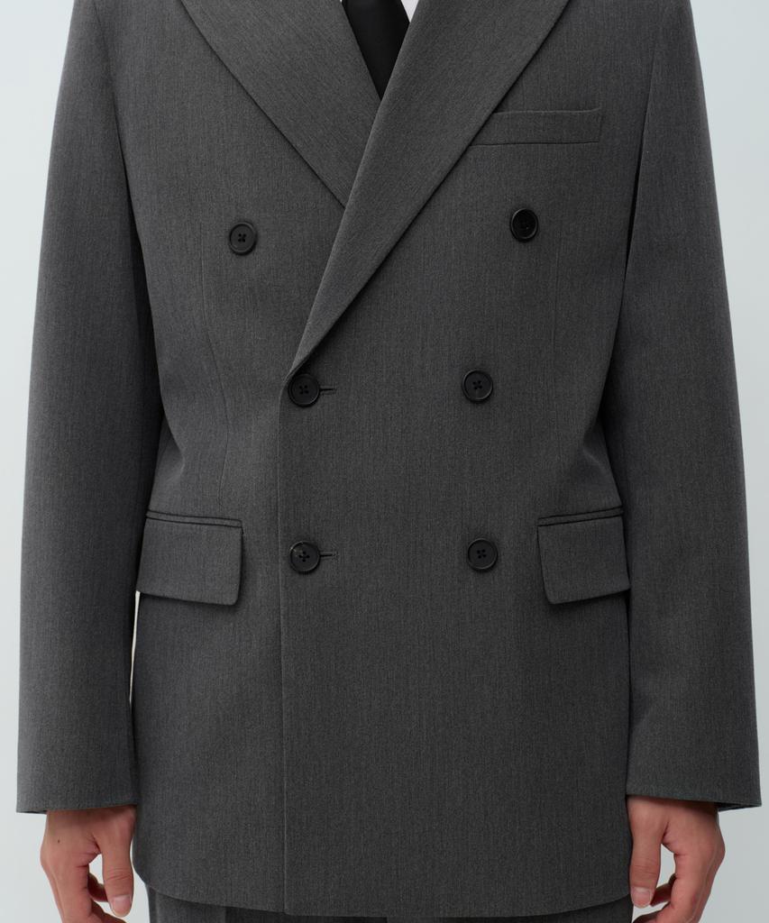 Musinsa Standard Oversized Double-Breasted Blazer [Medium Grey]