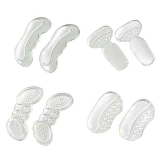 Yousheng Heel Grips Soft Silicone Cushions Heel Pads with Anti-Slip Texture Invisible Heel Pads Foot Wear for High-heeled