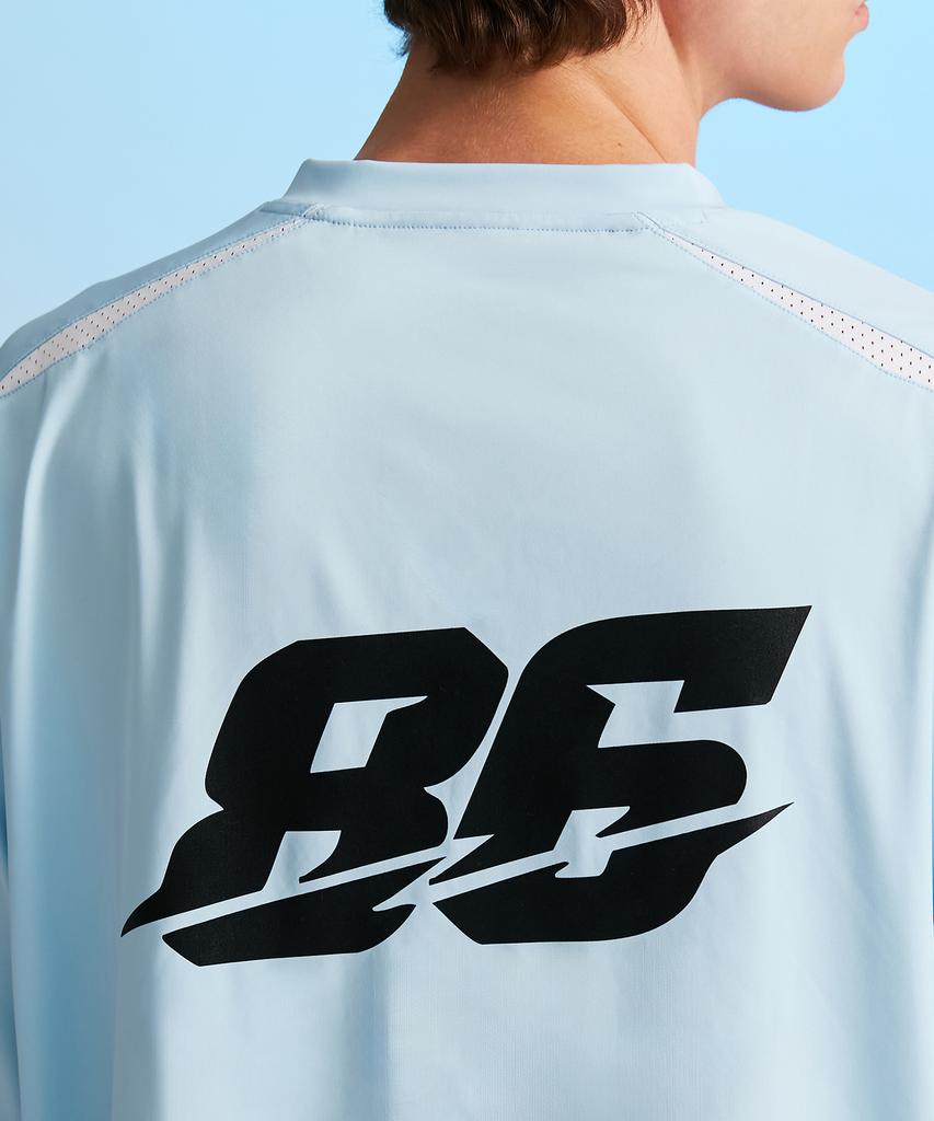 Leijibi Hydro Mesh Performance Oversized W Rash Guard Short Sleeve Jersey Sky Blue