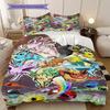 Pocket Monster Anime Print Soft Comfortable Duvet Cover, Children's Bedding Set Gift, Various Sizes Available LXR122