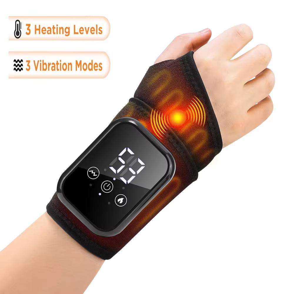 3-in-1 Electric Heated Ankle Guard Massager for Right Left Foot Hand Cordless Ankle Wrist Brace Vibration Massage Wristband