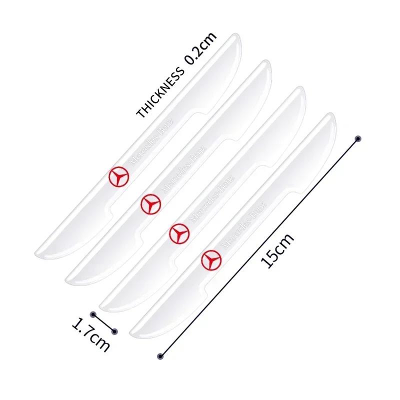 4pcs Transparent Car Door Anti-Collision Rubber Strips Bumper Guard Protector Sticker for Mercedes Benz W211 W204 W210 W203 CLA