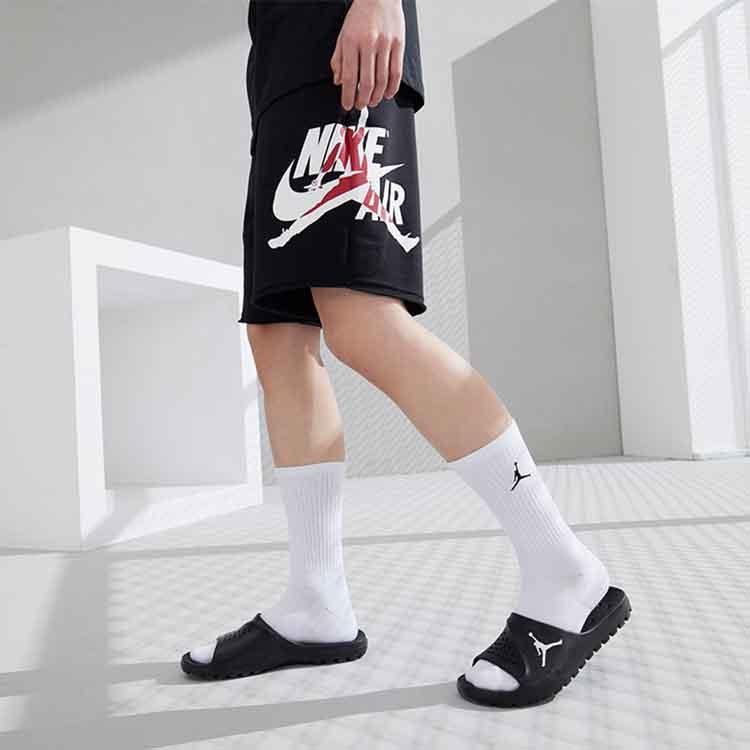 Air Jordan Jumpman Logo Printing Knit Basketball Sports Shorts Black Men's DH9509-010