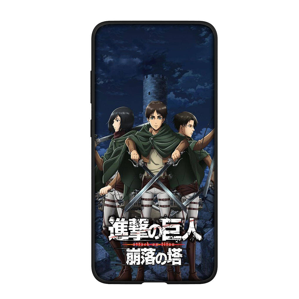 For Samsung Galaxy S25 S24 S23 iPhone 17 16 15 Xiaomi Redmi Note 14 13 12 Plus Pro Max Case Anime Attack On Titan Eren Jaeger Levi OPPO Huawei Cover