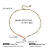 Summer Dopamine Multi-Colored Stone & Pearl Necklace with Gold-Plated Chain