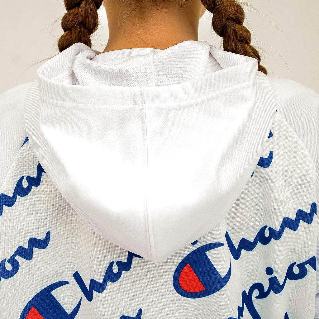 Champion Hoodie Shirt Size 140 to Japanese size Full-Zip CJ4393, Girls', White, (equivalent 140)