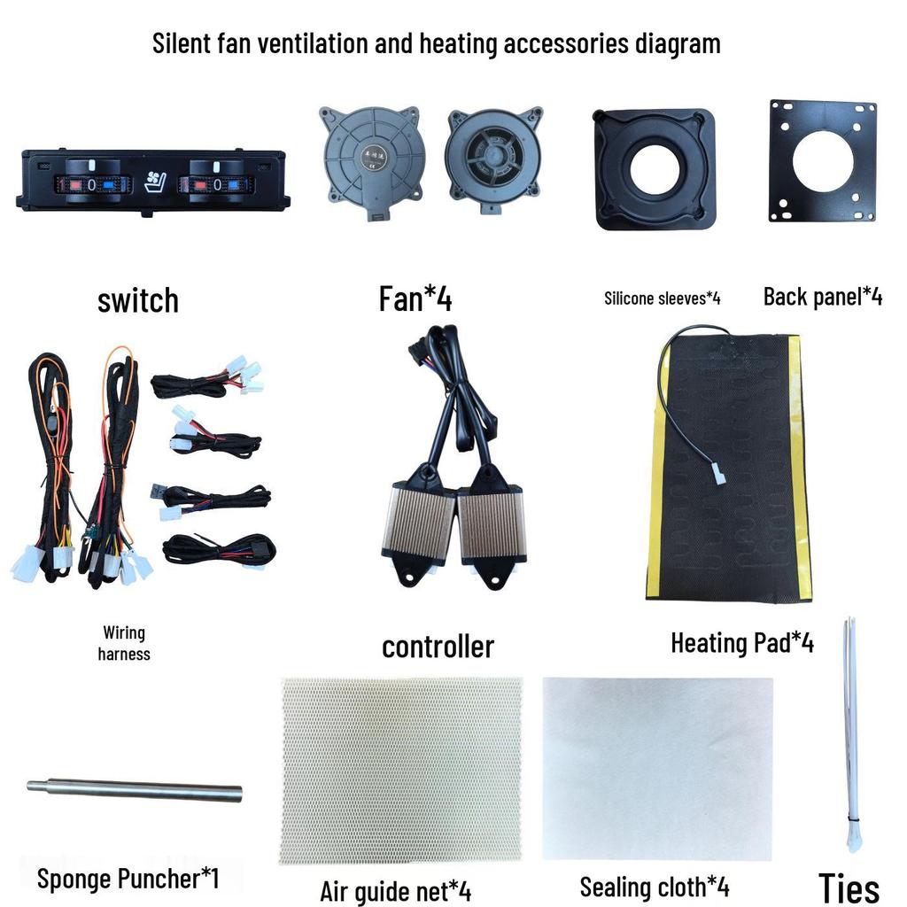 Ventilated & Heated Seat Control Console for Toyota Prado Off-Road Vehicles