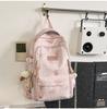 Schoolbag new Korean version ins bear printed schoolbag female high-value junior and high school students multi-compartment college style backpack