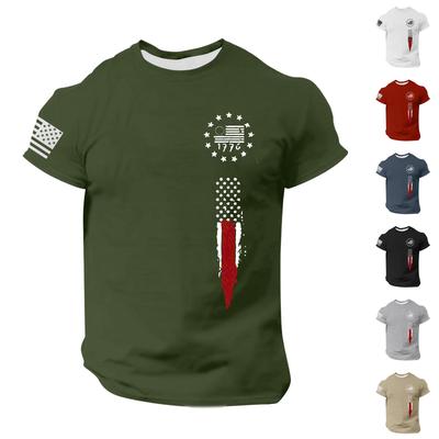 Summer Men's Popular T-shirt Printed Round Neck Short Sleeve T-shirt