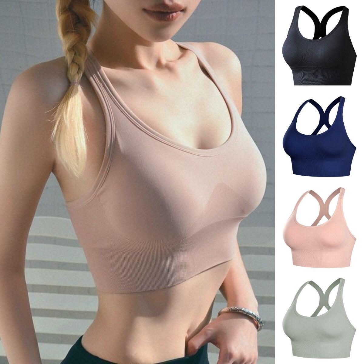 Спортивный бесшовный бюстгальтер больших размеров — фото 3