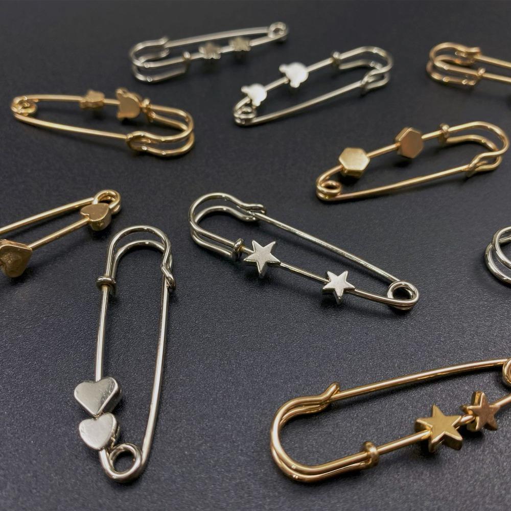 10 Stück Brosche Schlicht Modisch Herren Damen Mantel Verstellbarer Kragen Blendschutz Vielseitige Kleidung Bankett Accessoires