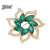 Scarf Brooch Flower Pin for Women Rhinestones Inlaid Wear-resistant Dress