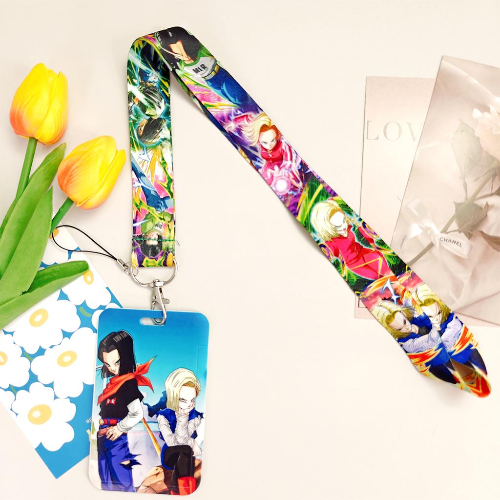 Anime Movie Dragon Ball Lanyard Keys Neck Strap Card Badge Gym Key Chain Lanyard Key Holder DIY Hang Rope Keyrings