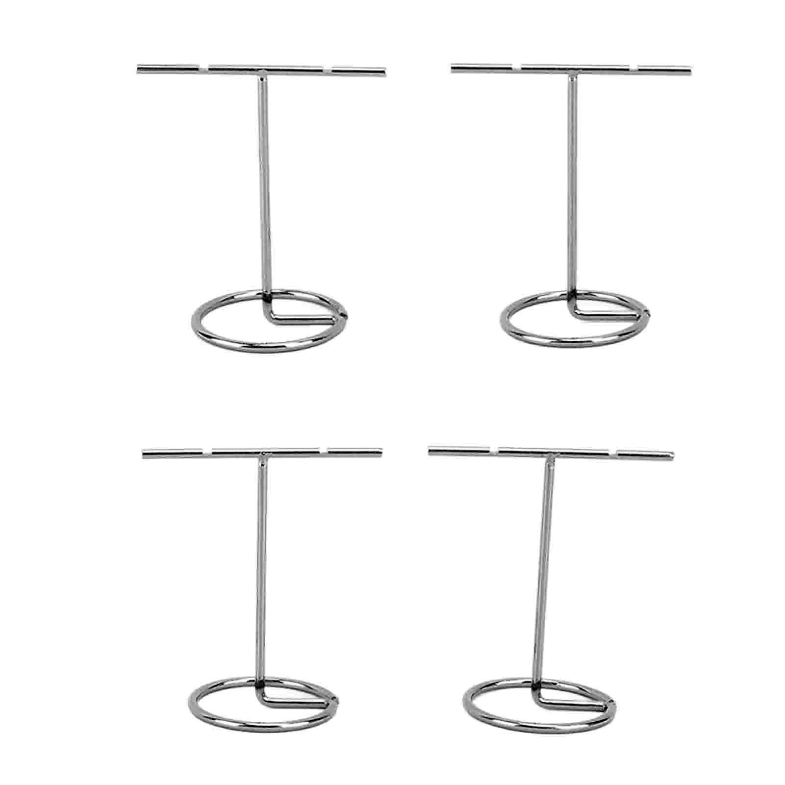 4pcs T Shaped Earring Display Stand Jewellery Display Stand Photo Props T Shape Slotted Necklace Stand for Store Closet