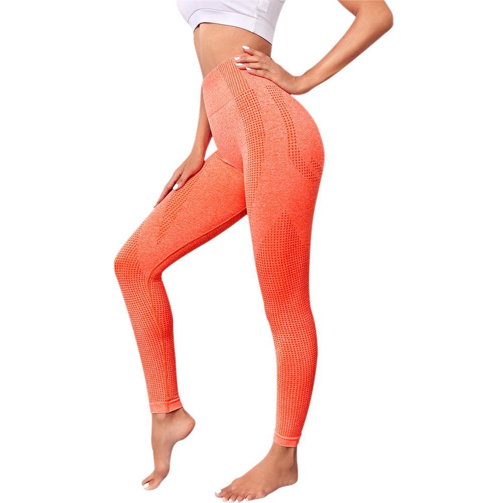 Cross-Border Dot Jacquard High-Waisted Yoga Pants - Tummy Control, Hip-Lifting, Quick-Dry, Breathable Fitness Wear