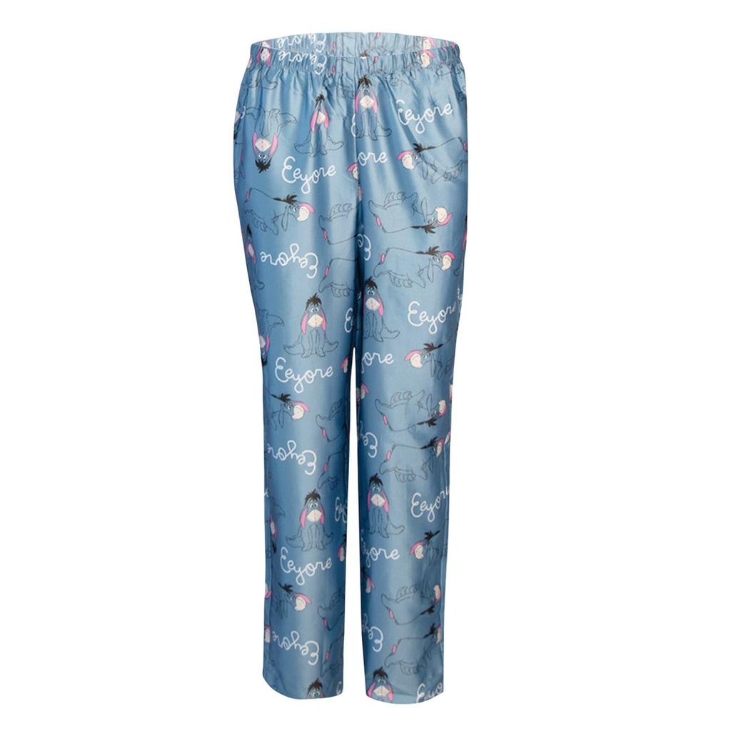 Winnie the Pooh Girls Eeyore Satin Straight Leg Long Pyjama Set
