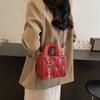 Hand carry box bag women 2025 autumn and winter fashion small fragrant wind diamond grid embroidery thread small square bag texture simple