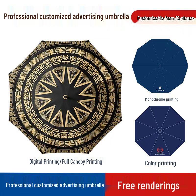 Double Layer Straight Handle Umbrella