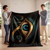 Golden Eye of Horus Design Blanket, Flannel Blanket for Bedroom, Living Room, Sofa, and Nap Sofas.