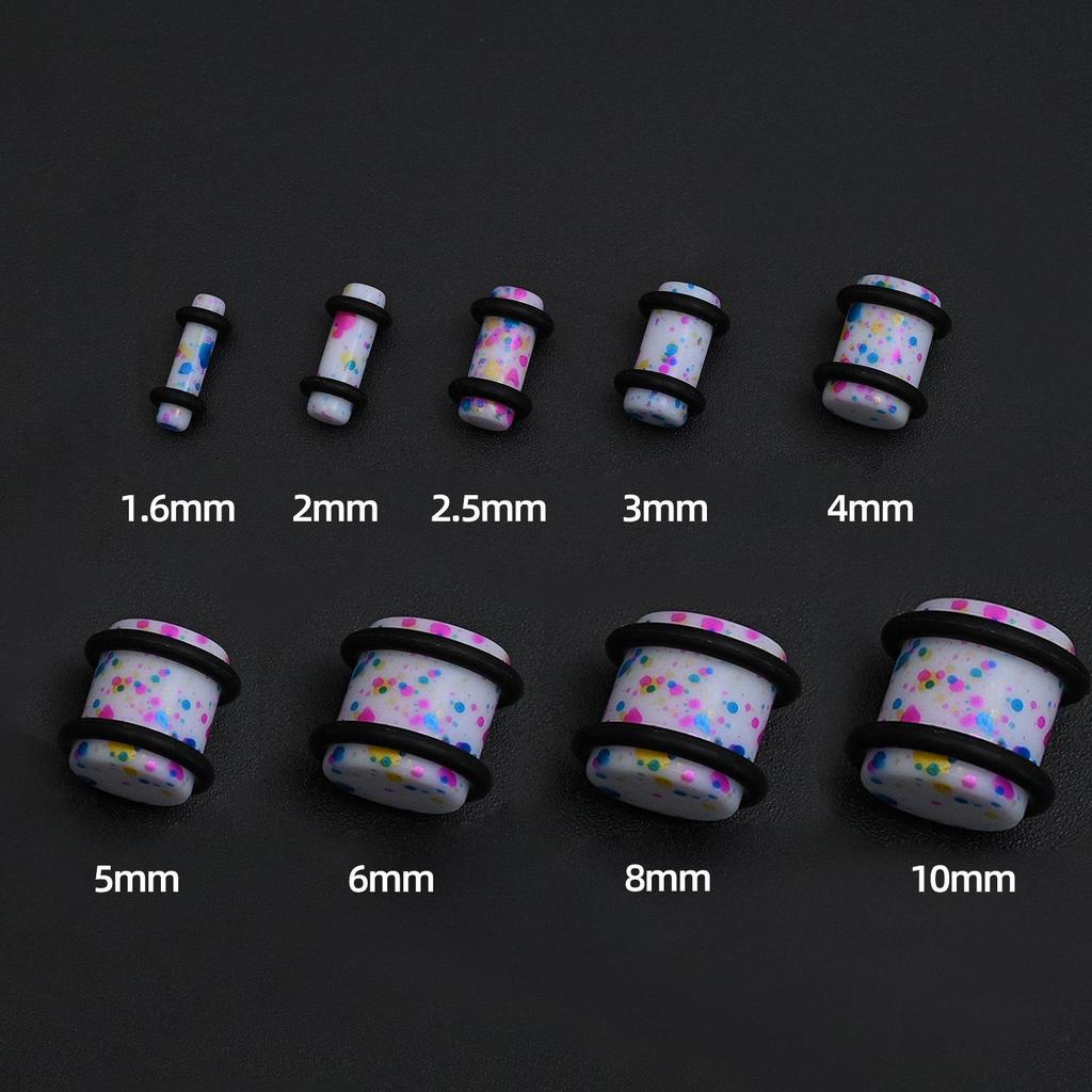 Acrylic Heart & Triangle Ear Plugs – Colorful Piercing Jewelry In Multiple Sizes