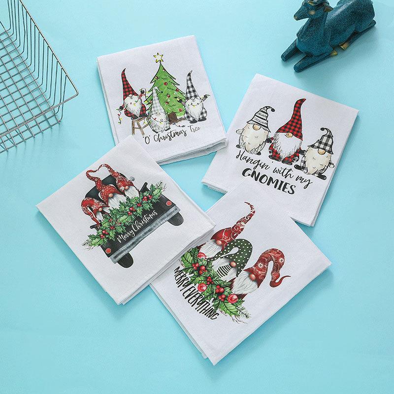 Christmas Hand Wipes Dishcloths Do Not Shed Home and Kitchen Items Christmas Towels Use Tablecloths