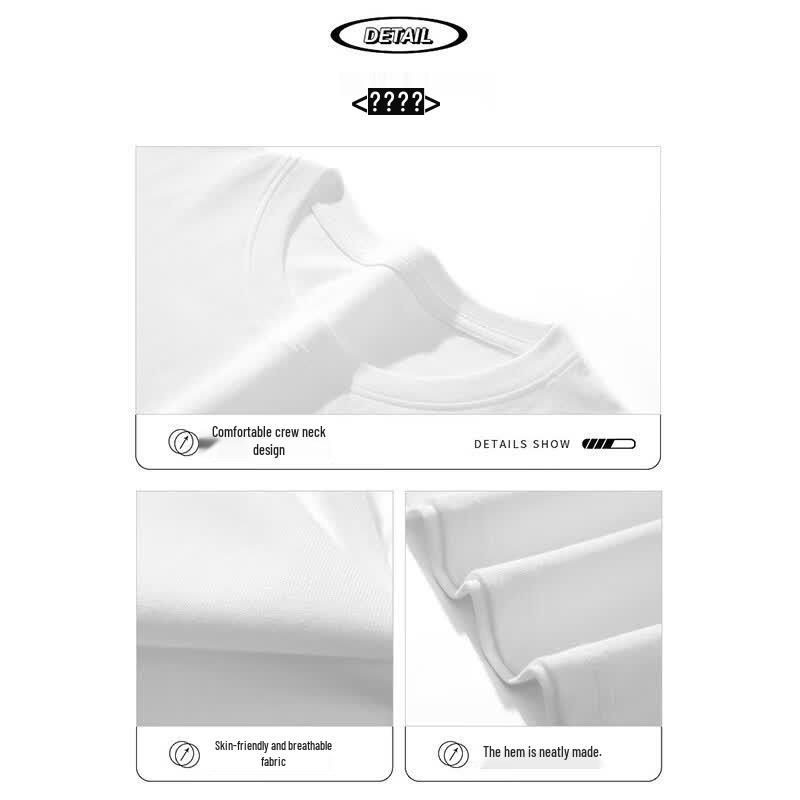 ROMON Men's 2026 Summer Pure Cotton Short Sleeve T-shirt