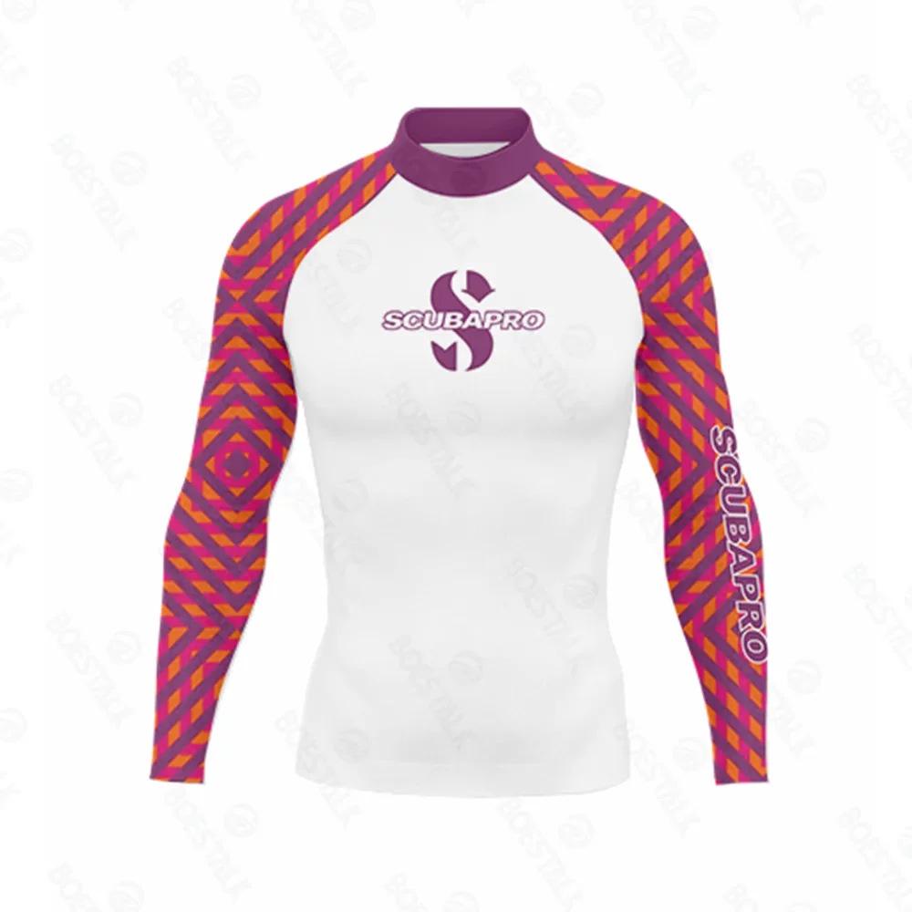 Cross-border special for printed long-sleeved surf suits, tight anti-chlorine wetsuits, beach sunscreen jellyfish suits